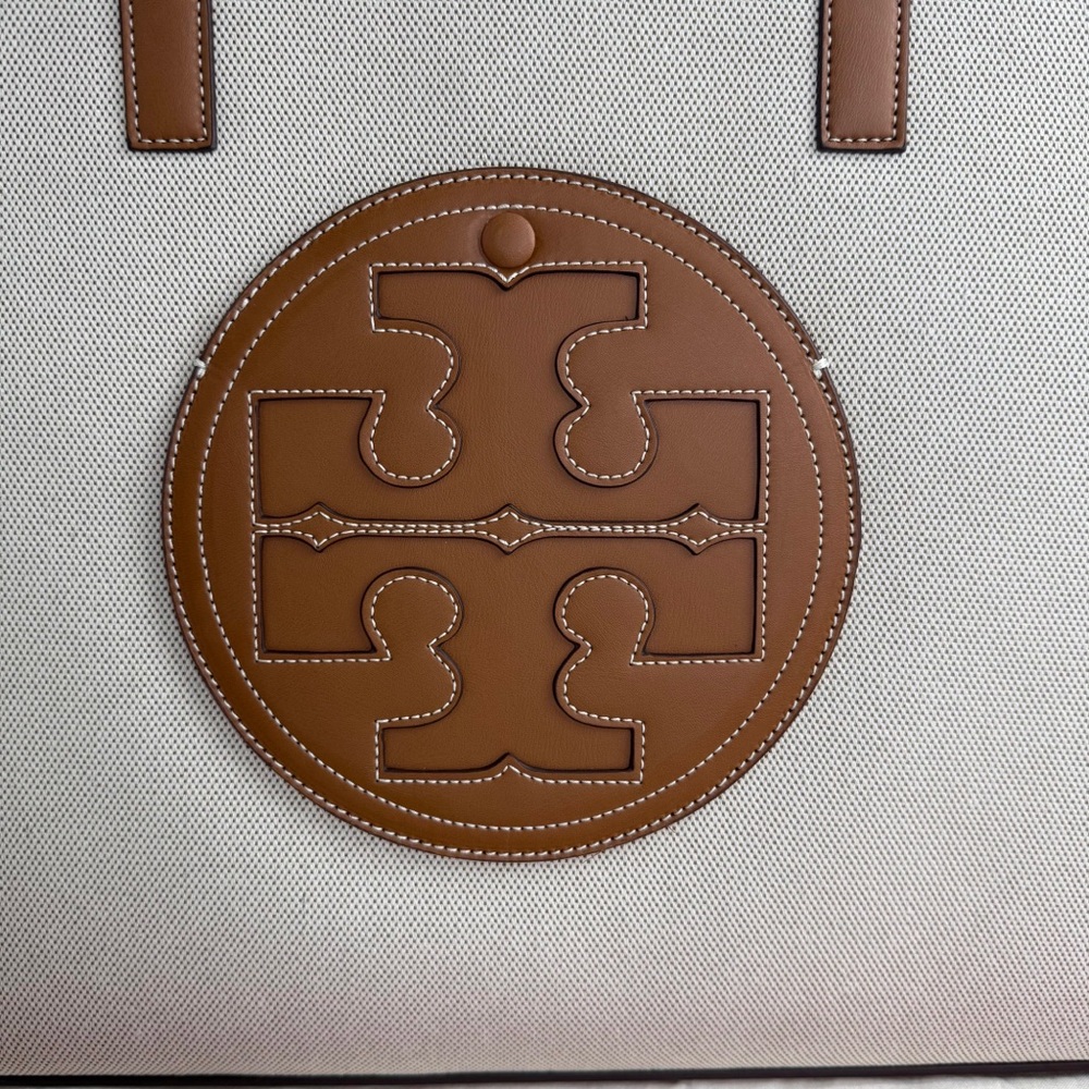 NEW Tory Burch Ella Canvas & Leather Tote Bag - Picture 7 of 11